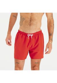 Spodenki surfingowe męskie Decathlon 100 Hendaia. Kolor: czerwony. Materiał: poliester, materiał. Długość: krótkie. Styl: sportowy #1