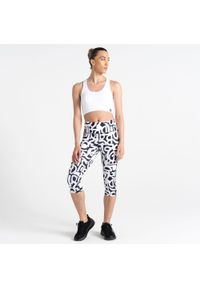 DARE 2B - Damskie legginsy sportowe 3/4 Influential. Kolor: czarny, biały, wielokolorowy. Sport: fitness