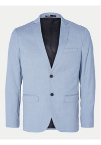 Selected Homme Marynarka 16092418 Błękitny Slim Fit. Kolor: niebieski. Materiał: syntetyk #6