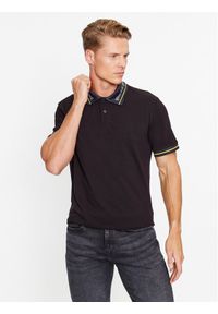 Versace Jeans Couture Polo 75GAGT13 Czarny Regular Fit. Typ kołnierza: polo. Kolor: czarny. Materiał: bawełna