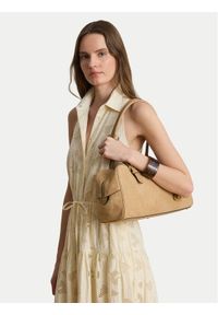 Lauren Ralph Lauren - LAUREN RALPH LAUREN Torebka 431P15643001 Beżowy. Kolor: beżowy. Materiał: skórzane #1