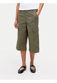 JJXX Spodnie capri Olga 12271698 Zielony Straight Fit. Kolor: zielony. Materiał: bawełna