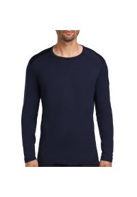 Koszulka męska Icebreaker Merino 260 Tech Long Sleeve Crewe Thermal Top 1043714011 - granatowa. Kolor: niebieski. Materiał: materiał, wełna. Długość rękawa: długi rękaw. Długość: długie #1
