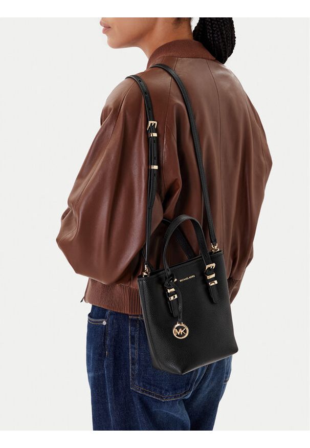 MICHAEL Michael Kors Torebka Quinn 32S5GQNC0L Czarny. Kolor: czarny. Materiał: skórzane