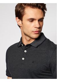 Jack & Jones - Jack&Jones Polo Paulos 12136668 Czarny Slim Fit. Typ kołnierza: polo. Kolor: czarny. Materiał: bawełna