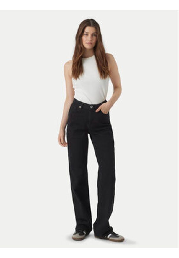 Vero Moda Jeansy Tessa 10290541 Czarny Wide Leg. Kolor: czarny
