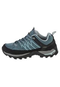 Buty trekkingowe damskie CMP Rigel Mid Wmn WP. Zapięcie: sznurówki. Kolor: czarny, zielony, niebieski, wielokolorowy. Materiał: guma, tkanina, skóra, materiał, syntetyk. Szerokość cholewki: normalna