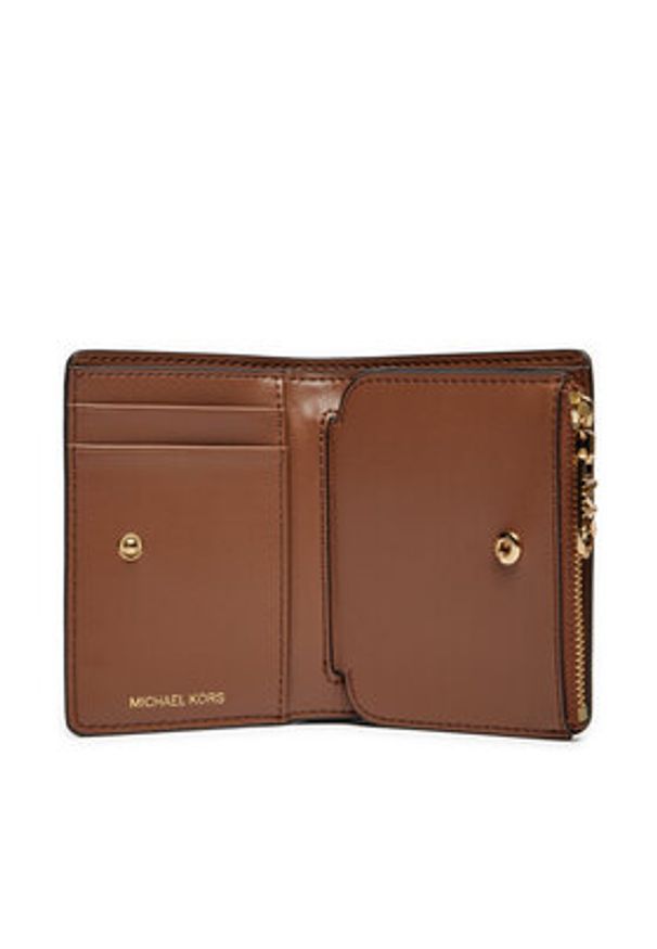 MICHAEL Michael Kors Mały Portfel Damski 32S4G8ED7V Brązowy. Kolor: brązowy. Materiał: skóra
