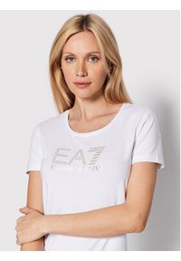 EA7 Emporio Armani T-Shirt 8NTT24 TJ2HZ 1100 Biały Slim Fit. Kolor: biały. Materiał: bawełna #4