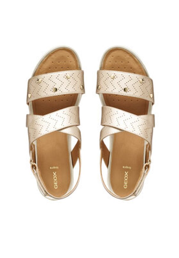 Geox Sandały Sandal Vega D65R6B 000NF C2012 Złoty. Kolor: złoty. Materiał: skóra