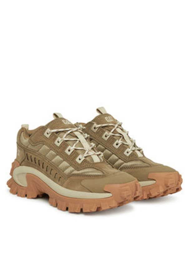 CAT Footwear Sneakersy P726245 Brązowy. Kolor: brązowy. Materiał: skóra, zamsz