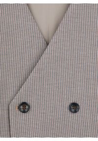 Pako Lorente - PAKO LORENTE - Dwurzędowa kamizelka męska w drobną kratę. Materiał: poliester, elastan, wiskoza. Styl: elegancki, młodzieżowy #8