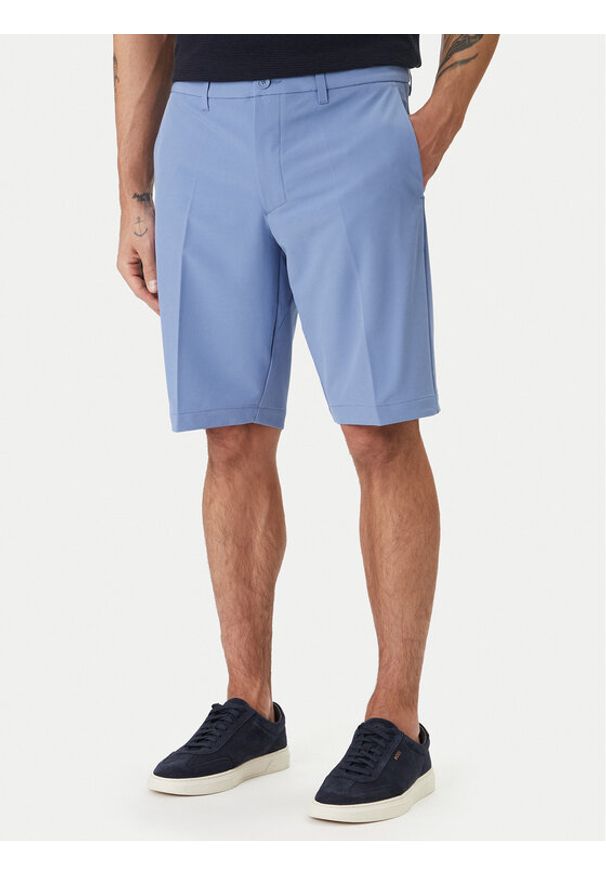 BOSS Szorty materiałowe S_Commuter_10.5 50540337 Błękitny Slim Fit. Kolor: niebieski. Materiał: syntetyk