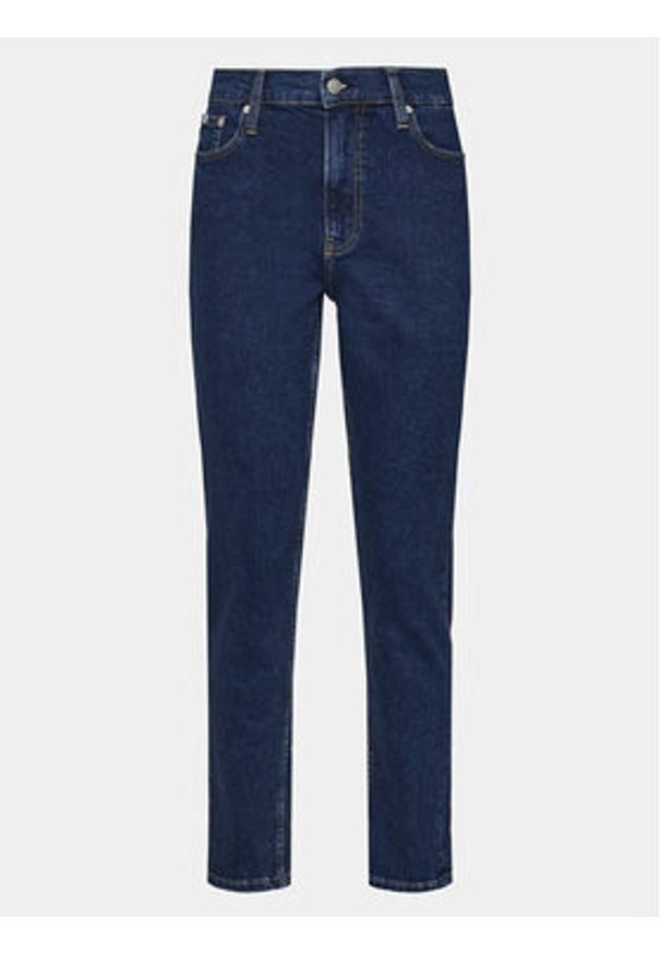 Calvin Klein Jeans Jeansy Mom Jean J20J223244 Granatowy Mom Fit. Kolor: niebieski