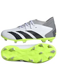 Adidas - Buty adidas Predator Accuracy.3 Fg Jr IE9504 białe białe. Kolor: biały. Materiał: materiał. Szerokość cholewki: normalna