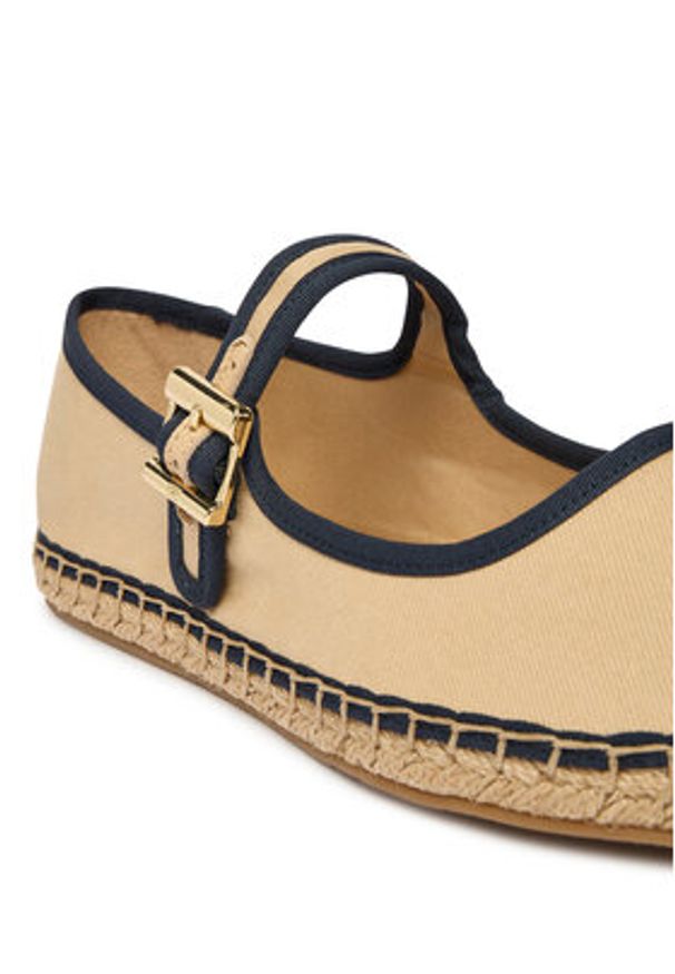 TOMMY HILFIGER - Tommy Hilfiger Espadryle Buckle Maryjane Espadrille FW0FW09239 Brązowy. Kolor: brązowy. Materiał: materiał
