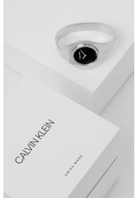 Calvin Klein Zegarek K8E2S111 damski kolor czarny. Kolor: czarny. Materiał: materiał
