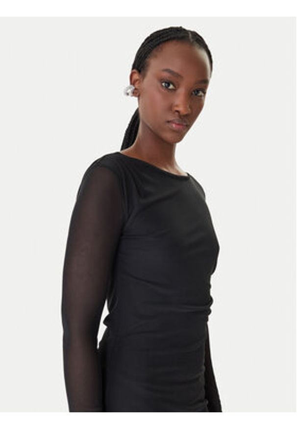 Patrizia Pepe Sukienka koktajlowa 8A1604/376-K103 Czarny Regular Fit. Kolor: czarny. Materiał: syntetyk. Styl: wizytowy