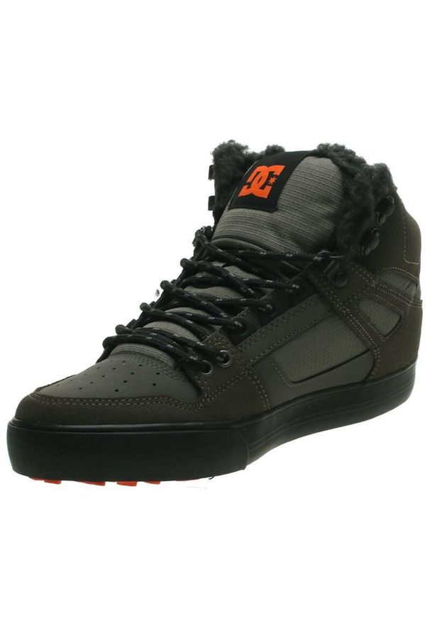 DC Shoes - Buty do chodzenia męskie DC Pure Hightop WC Wnt. Kolor: pomarańczowy, wielokolorowy, zielony. Materiał: skóra, syntetyk. Sport: turystyka piesza