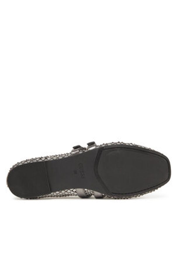 Guess Baleriny FLJKNN FAB02 Srebrny. Kolor: srebrny. Materiał: materiał