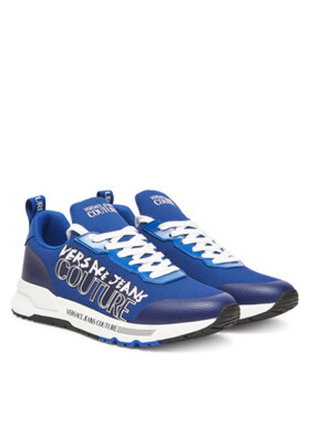 Versace Jeans Couture Sneakersy 78YA3SA9 Niebieski. Kolor: niebieski. Materiał: materiał
