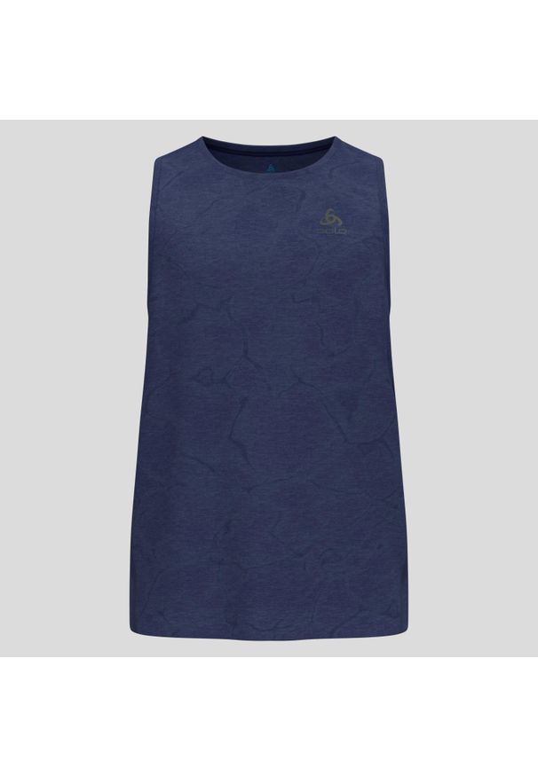 Koszulka bez rękawów męska Odlo ZEROWEIGHT ENGINEERED CHILL-TEC Tank crew neck. Kolor: niebieski. Długość rękawa: bez rękawów. Sport: bieganie