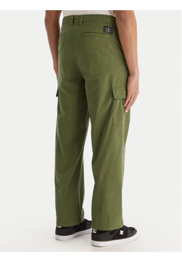 DC Shoes Spodnie cargo Worker Baggy Chino Cargo EDYNP03170 Zielony Relaxed Fit. Kolor: zielony. Materiał: bawełna