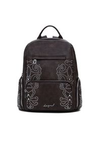 Desigual Plecak Poker Face Chest 25WAKP22 Brązowy. Kolor: brązowy. Materiał: skóra