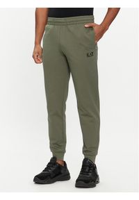 EA7 Emporio Armani Spodnie dresowe 8NPP53 PJ05Z 1846 Zielony Slim Fit. Kolor: zielony. Materiał: bawełna