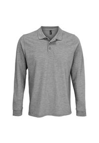 SOL'S - Koszulka Polo Z Długim Rękawem Dla Dorosłych Unisex Polycotton. Okazja: na co dzień. Typ kołnierza: polo. Kolor: szary. Długość rękawa: długi rękaw. Długość: długie. Styl: casual