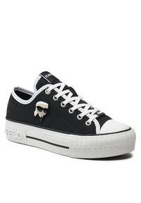 Karl Lagerfeld - KARL LAGERFELD Trampki KL60424 Czarny. Kolor: czarny. Materiał: materiał #3