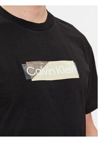 Calvin Klein T-Shirt Layered Gel Logo K10K111845 Czarny Regular Fit. Kolor: czarny. Materiał: bawełna #5