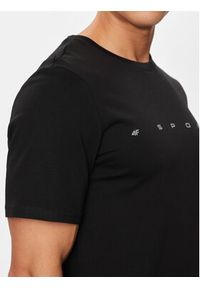 4f - 4F T-Shirt 4FWSS24TTSHM1283 Czarny Regular Fit. Kolor: czarny. Materiał: bawełna #4