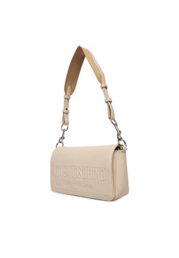 Love Moschino - LOVE MOSCHINO Torebka JC4046PP1OLE0110 Écru. Kolor: kremowy. Materiał: skórzane