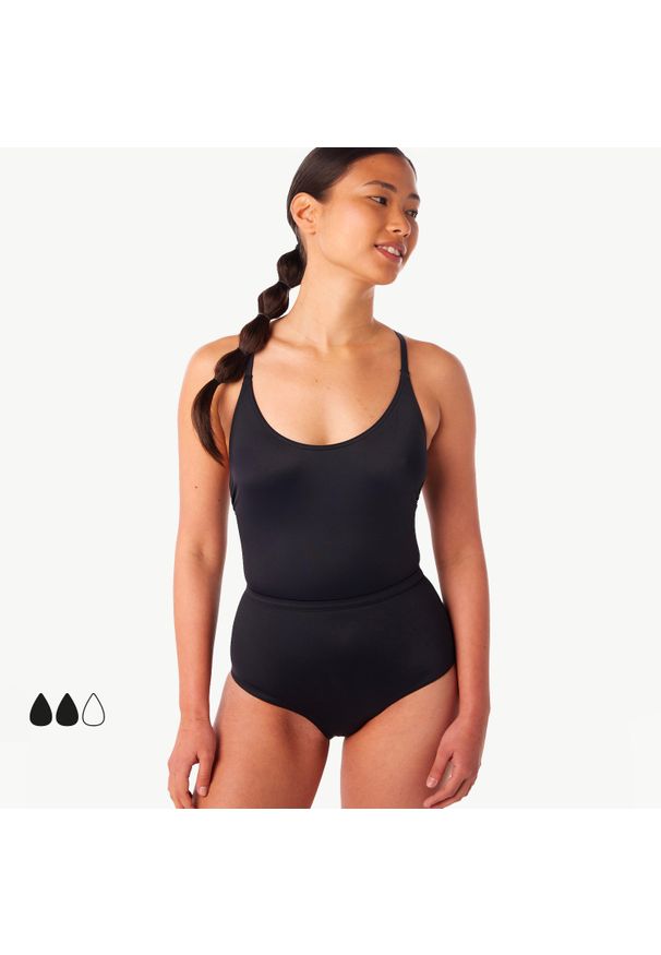 SMOON - Strój jednoczęściowy kąpielowy menstruacyjny damski Smoon Tethys. Kolor: czarny. Materiał: materiał