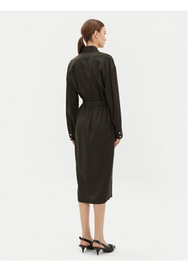 Pinko - PINKO Sukienka codzienna Affettatrice 104147 Zielony Regular Fit. Okazja: na co dzień. Kolor: zielony. Materiał: lyocell. Typ sukienki: proste. Styl: casual