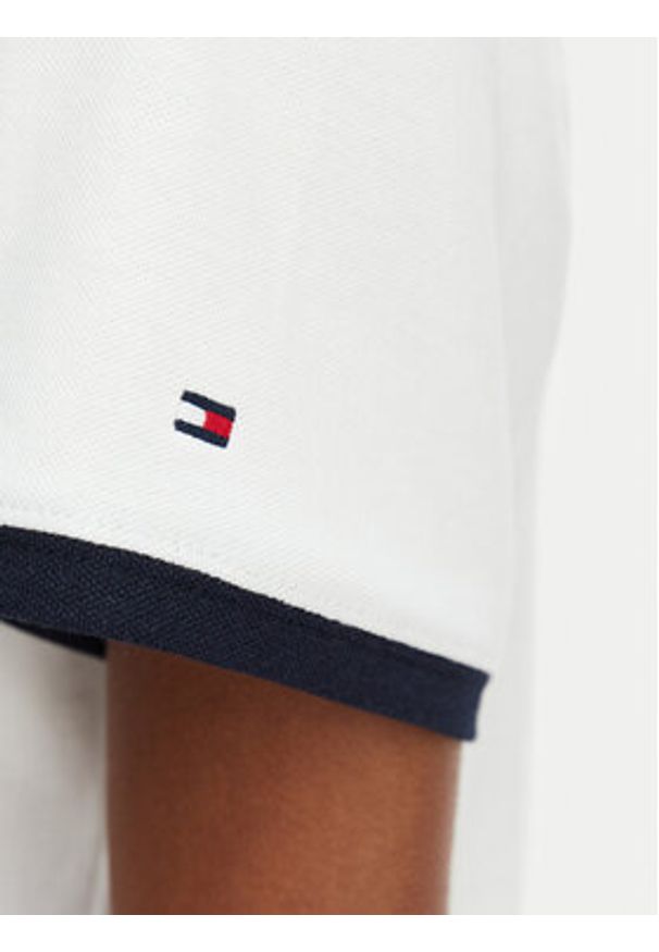 TOMMY HILFIGER - Tommy Hilfiger T-Shirt Th Roundal WW0WW50032 Biały Regular Fit. Kolor: biały. Materiał: bawełna