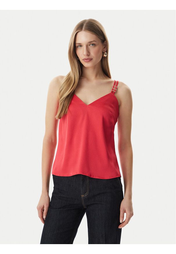 Morgan Top 242-OLAFI Koralowy Regular Fit. Kolor: pomarańczowy. Materiał: syntetyk