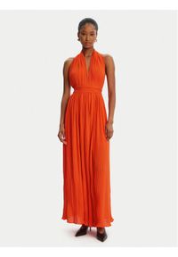BARDOT - Bardot Sukienka wieczorowa Amala Pleated Halter 60031DB Czerwony Regular Fit. Typ kołnierza: dekolt halter. Kolor: czerwony. Materiał: syntetyk. Styl: wizytowy #1