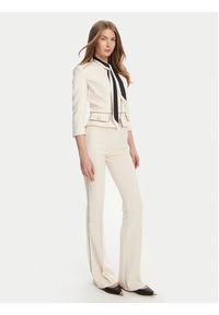 Elisabetta Franchi Spodnie materiałowe PA-084-51E2 Écru Regular Fit. Materiał: syntetyk #4