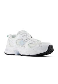Buty dziecięce New Balance GR530SP – białe. Okazja: na co dzień, na uczelnię. Kolor: biały. Materiał: syntetyk, materiał, guma. Szerokość cholewki: normalna #2