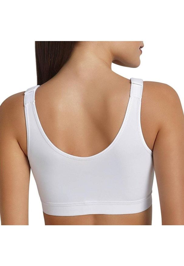 ANITA ACTIVE - Stanik fitness cardio frontline open. Kolor: fioletowy, wielokolorowy, biały. Materiał: poliester, poliamid, bawełna, elastan. Wzór: paski. Sport: fitness