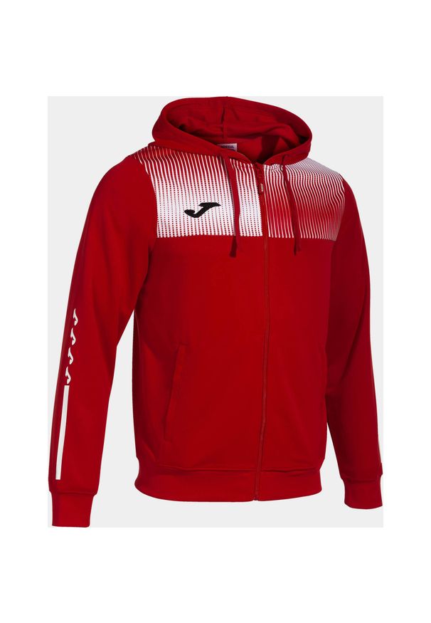 Bluza Joma Eco Supernova Zip Czerwona-Biała XL dla Mężczyzn. Kolor: czerwony, biały, wielokolorowy. Materiał: poliester. Sport: fitness, piłka nożna