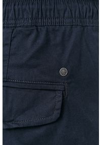 !SOLID Spodnie męskie kolor granatowy joggery. Kolor: niebieski. Materiał: tkanina, bawełna. Wzór: gładki