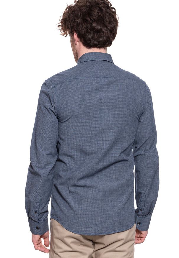 Wrangler - WRANGLER LS 1PKT BDOWN SHIRT MĘSKA KOSZULA DŁUGI RĘKAW TRUE NAVY W5F34MX9O 112130126. Długość rękawa: długi rękaw. Długość: długie