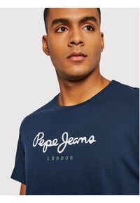 Pepe Jeans T-Shirt Eggo PM508208 Granatowy Regular Fit. Kolor: niebieski. Materiał: bawełna #4