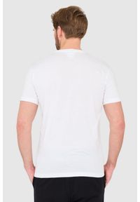 DSQUARED2 Biały t-shirt męski z dużym logo icon, Rozmiar M. Kolor: biały