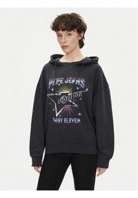Pepe Jeans Bluza Lilian PL581469 Czarny Loose Fit. Kolor: czarny. Materiał: bawełna