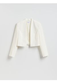 Reserved - Krótka marynarka - biały. Kolor: biały. Materiał: tkanina, wiskoza. Długość: krótkie #1
