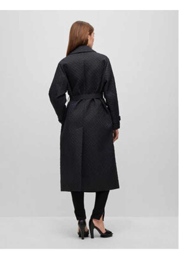BOSS - Boss Trencz Pelkate 50494220 Czarny Regular Fit. Kolor: czarny. Materiał: syntetyk